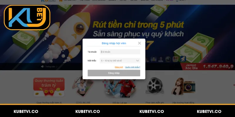 Đăng Nhập Kubet - Cách Truy Cập An Toàn Và Xử Lý Lỗi 2026 2 Hướng dẫn đăng nhập Kubet bằng máy tính để bàn